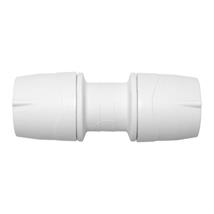 POLYPIPE PolyMax 10mm Straight Coupler, White, MAX010