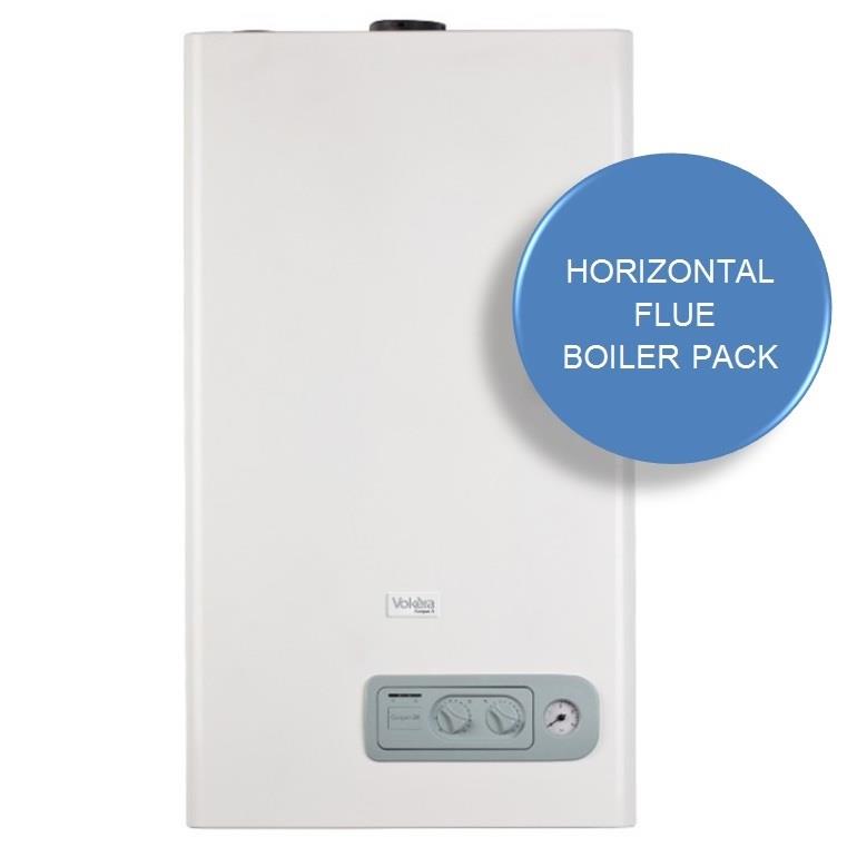 VOKERA Compact 29A Combination Boiler, Horizontal Flue and RF