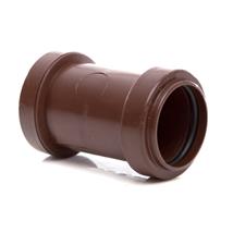 WP25 32MM PUSH-FIT STRAIGHT COUPLING BROWN