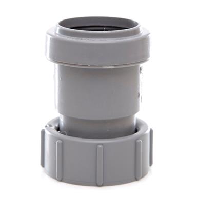 WP31 32MM PUSH-FIT THREADED COUPLING GREY