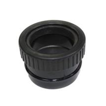 SN65 50MM POLYPIPE STRAIGHT BOSS ADAPTOR SOLVENT/COMP BLACK