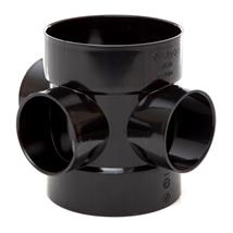 SE60 110MM POLYPIPE SHORT BOSS PIPE BLACK