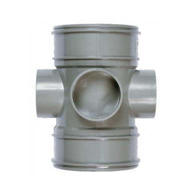 SWE60 110MM POLYPIPE BOSS PIPE SOLVENT DOUBLE SOCKET S/GREY