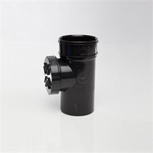 SWA88 POLYPIPE 110MM SHORT ACCESS PIPE SINGLE SOCKET BLACK