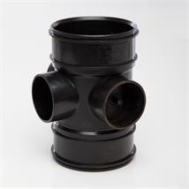SWE60 110MM POLYPIPE BOSS PIPE SOLVENT DOUBLE SOCKET BLACK