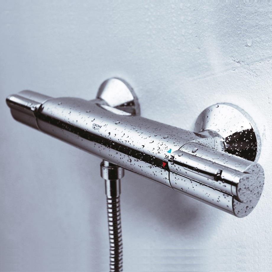 GROHE Grohtherm 1000 Thermostatic EV Bar Shower 1/2" c/w Kit, Chrome