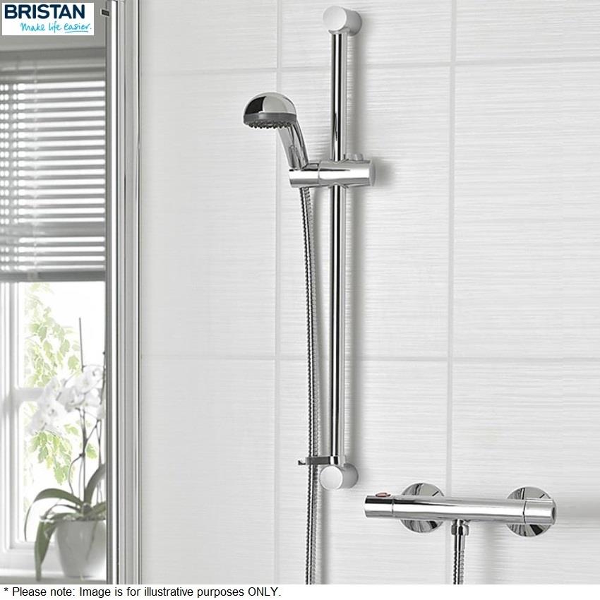 BRISTAN Zing Cool Touch Thermostatic Bar Shower c/w Kit, Chrome, ZI