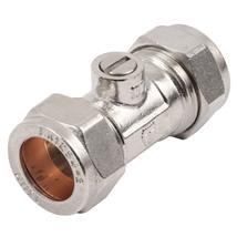 Compression Isolating Valve 22mm, Chrome Plated, BFIV-22