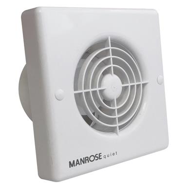 100MM MANROSE PULL SWITCH QUIET FANQF100P 4" WALL/CEILING FAN