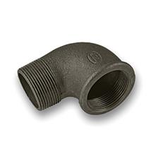 Black Malleable 6mm MF 90D Elbow 92