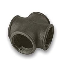 Black Malleable 20mm Cross Tee 180