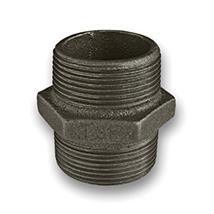 Black Malleable 20mm MI Hex Nipple 280