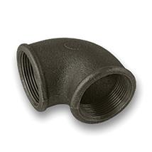 Black Malleable 65mm FF 90D Elbow 90