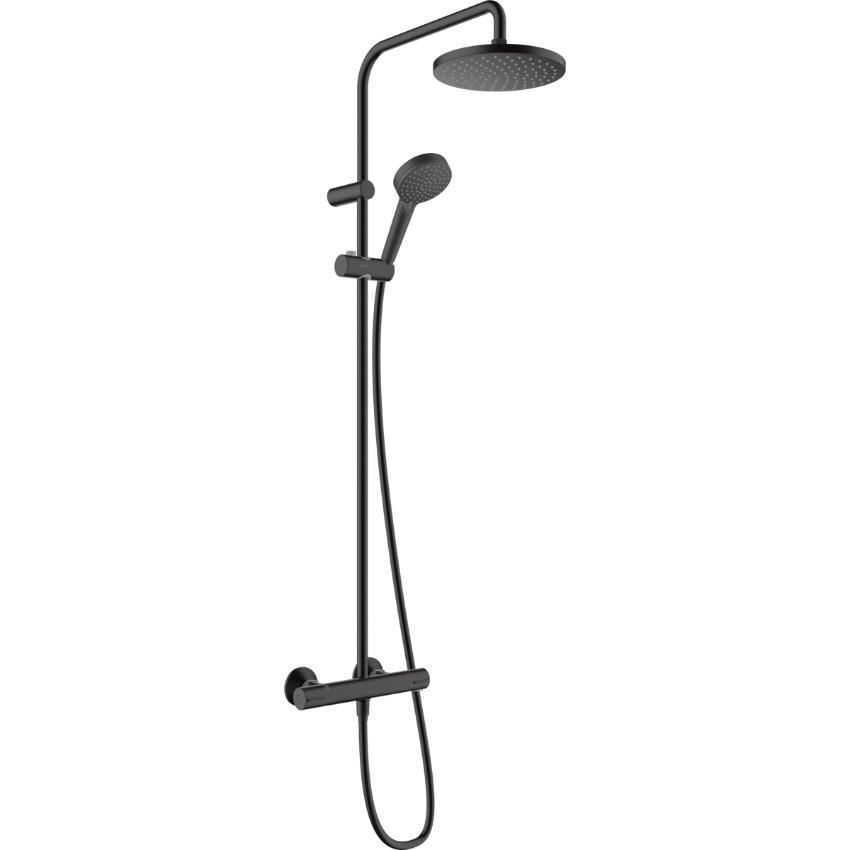 hansgrohe Vernis Blend Showerpipe 200 1jet w thermostat Matt Black 