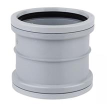 WAVIN OsmaSoil Ring Seal 82mm Slip/Repair Coupling Double Socket, Grey, 3S105G