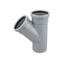 Osma Soil 45Deg Branch 110mm Grey, 4S210G