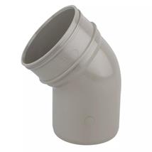 WAVIN OsmaS PVC-U Bend 45Deg E 110 SW/S, Solvent Grey, 4S263E