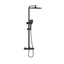 Bristan Craze Adjustable Rigid Riser Bar Shower, Black, CRZ SHXDIVCTFF BLK