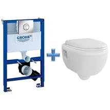 GROHE 38868 Concealed Cistern Kit Frame c/w Wall Hung Toilet Pan
