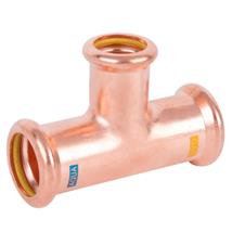M-PRESS Aquagas Copper 22mm x 15mm x 22mm End Reducing Tee, 99115222215