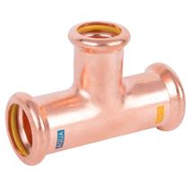 PCC PRESS COPPER AQUAGAS M 28mm x 22mm x 22mm Branch & End Reducing Tee, 79115282222