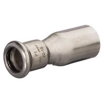 PRESS INOX M Stainless Steel 22mm x 15mm Socket Reducer, 124302215