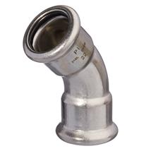 PRESS INOX GAS M 15mm 45 Deg Elbow