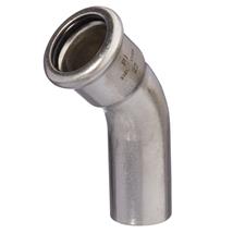 PRESS INOX M Stainless Steel 15mm 45 Degree Street Elbow, 122401515