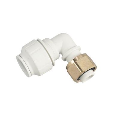 SPEEDFIT Bent Tap Connector 15mm x 1/2" White, PEMBTC1514