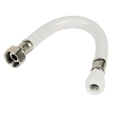 SPEEDFIT PVC Flexi Hose 15mm x 1/2" x 300mm White, WFLX15