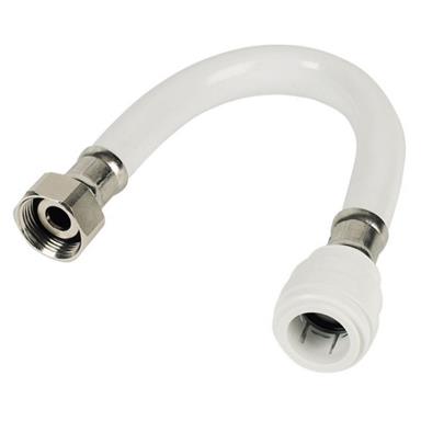 SPEEDFIT PVC Flexi Hose 22mm x 3/4" x 300mm White, WFLX22