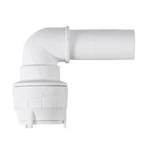 POLYPIPE PolyFit 10mm 90Deg Spigot Elbow, White, FIT1010