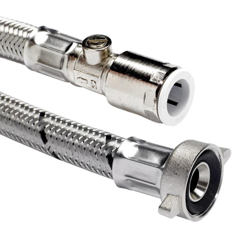 POLYPIPE PolyFit Flexi Hose W Service Valve 15mm X 1 2 X 300mm polypipe-polyfit-flexi-hose-w-service-valve-15mm-x-1-2-x-300mm