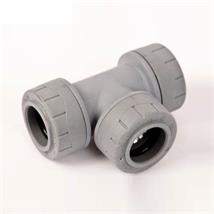 Polyplumb Pb222 Equal Tee 22mm Plastic Push-Fit is the ideal replacement Hep2O 