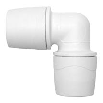 POLYPIPE PolyMax 10mm 90Deg Elbow, White, MAX110