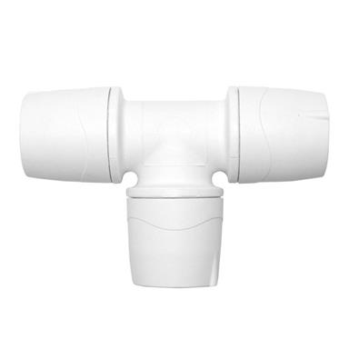 POLYPIPE PolyMax 10mm Equal Tee, White, MAX210