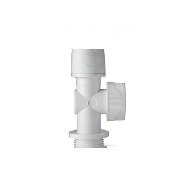 POLYPIPE PolyMax 15mmx3/4" Shut Off Valve, White MAX6115