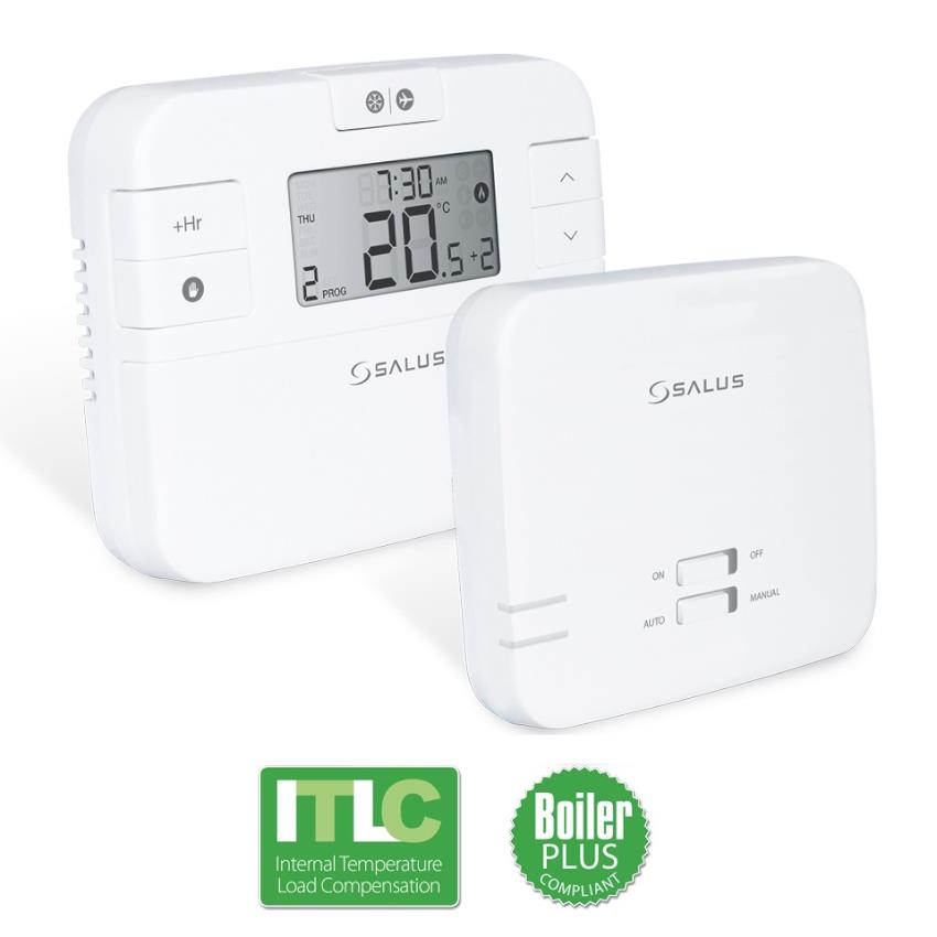 SALUS RT510RF+ Wireless Programmable Room Thermostat, Boiler Plus
