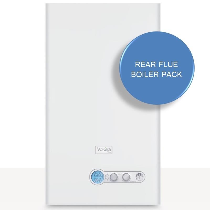 VOKERA Vision 30C HE Combination Boiler and Rear Flue Boiler Kit
