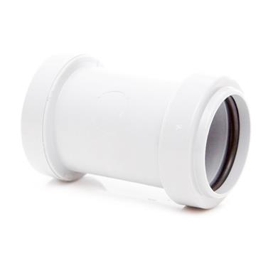 WP25 32MM PUSH-FIT STRAIGHT COUPLING WHITE