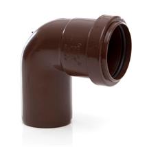 POLYPIPE Push-Fit Waste 40mm Swivel Bend 91.25Deg, Brown, WP24BR