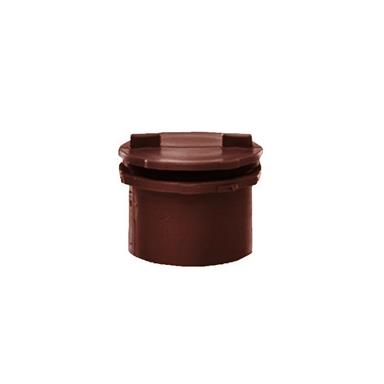 POLYPIPE Push-Fit Waste 40mm Screwed Access Plug, Brown, WP44BR
