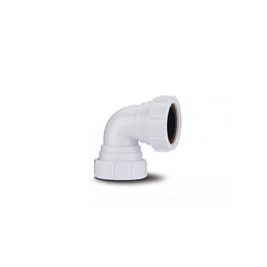POLYPIPE Universal Compressions Waste 32mm Elbow 90 Deg, White, PS15W