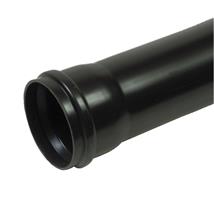 3 METRE 82MM POLYPIPE SINGLE SOCKETED SOILPIPE BLACK