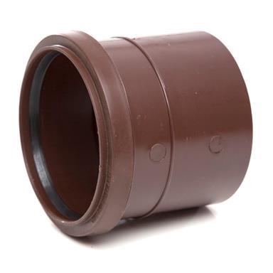 SH43 110MM POLYPIPE SINGLE SOCKET BROWN