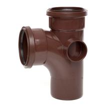 ST401 110MM POLYPIPE 92 DEGREE BRANCH BROWN