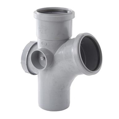 ST412 110MM POLYPIPE 112 DEGREE ACCESS BRANCH GREY