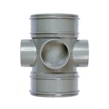 SWE60 110MM POLYPIPE BOSS PIPE SOLVENT DOUBLE SOCKET S/GREY