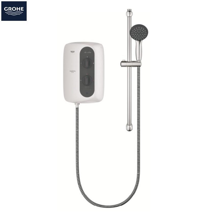GROHE New Tempesta 100 9.5kW Electric Shower, White/Frosted Granite
