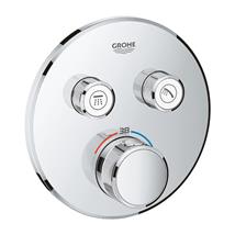 GROHE SmartControl Thermostat For Concealed Installation 2 Valves, Chrome, 29119000